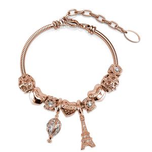 Bracelet La <span class=keywords><strong>Ville</strong></span> Tour Eiffel Romantique Orné de Cristaux Swarovski Bijoux Charme Femmes Bracelet Réglable - Product Image 5