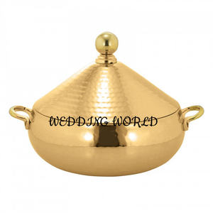 Hotpot en acier inoxydable d'excellente qualité Casserole faite à la main Hot Selling Designer Chauffe-plats de luxe en métal - Product Image 2