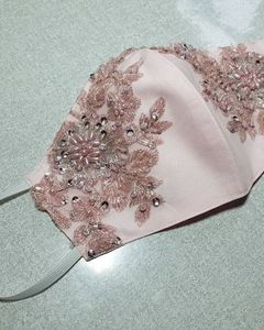 2025 impresionantes hermosos accesorios faciales con elegantes perlas de cristal y bordado Zardozi para fiestas y bodas - Product Image 1