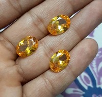 MANGALMAY CORPORATION Pierre précieuse semi-précieuse naturelle de citrine facettée de haute qualité, traitement thermique, effet de jeu de couleurs et d'étincelles