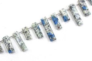 29 pièces de pierres précieuses de jaspe naturel K2, perles de Briolette à facettes en forme de Rectangle pour la fabrication de bijoux faits à la main en gros - Product Image 2