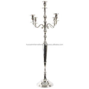 Hermosa 5 brazos de plata candelabros MESA CENTRO DE MESA para boda - Product Image 3