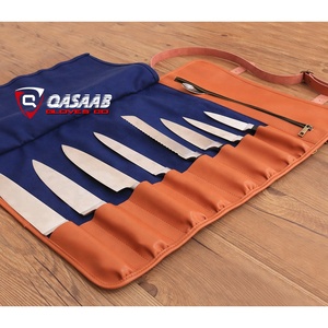 Couteau en cuir Roll Bag Couteaux personnalisés Poches de rangement Roll Organizer Chef Bag for Knife Tools - Product Image 6