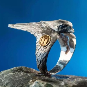 Dirilis <span class=keywords><strong>Ertugrul</strong></span> Anelli Ottomani Kayi Iyi Zihgir 925 Sterling Silver Uomini Squilla il Commercio All'ingrosso Dei Monili Turco Anello D'argento per Gli Uomini - Product Image 1