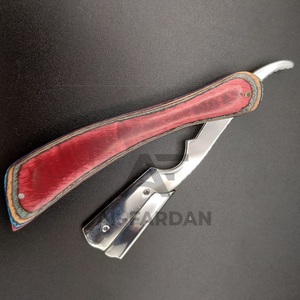 100% manche en bois naturel en acier inoxydable lame unique hommes rasage classique coupe gorge rasoir droit avec Logo personnalisé - Product Image 4