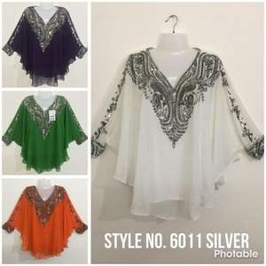 Caftán Bordado a Mano Talla Única 2026, Tejido Georgette Étnico, Moda Femenina Hecha a Mano en India, Última Tendencia para Fiestas - Product Image 3