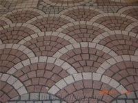 Cercle de pavés, pavés de patio bon marché, pavés en pierre
