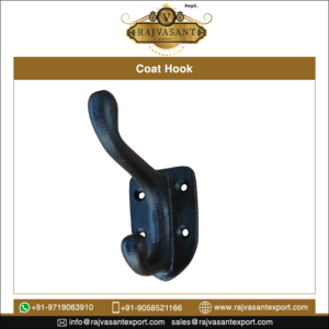 ที่แขวนเสื้อโค้ทไม้พร้อมตะขอแขวนเสื้อคลุมที่แขวนเสื้อผ้าโลหะติดผนังดีไซน์แบบดั้งเดิมของ2021สำหรับตกแต่งห้องนอนและห้องครัว - Product Image 6