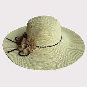 Sombrero de Playa de Alta Calidad a Bajo Precio con Decoración Floral, Sombrero de Paja de Verano para Damas, Hecho a Mano en Vietnam - Product Image 6