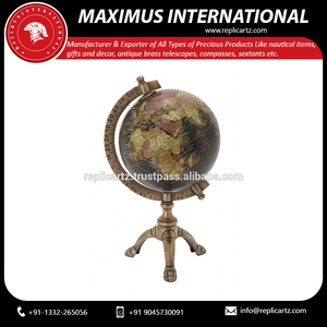 Globo Terráqueo Antiguo Internacional Maximus con Base de Latón, Estilo Art Deco, Ecológico, Vintage, Decorativo para Escritorio, Hogar, Oficina, Biblioteca - Product Image 4