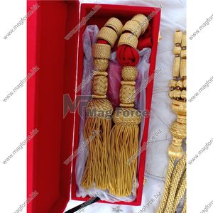 Borlas para bandera y pancarta Borla decorativa dorada de seda con flecos de recorte con tamaño y diseño personalizados - Product Image 3