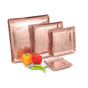 Plateau en cuivre fait à la main, ustensile de service alimentaire, plateau en cuivre, Design personnalisé, exportation depuis l'italie - Product Image 1