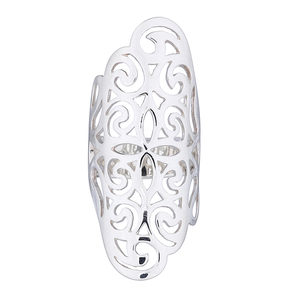 รูปไข่สูงขัด Openwork เงิน925แหวน - Product Image 2