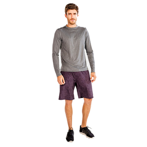 Decent Grey Colored <b>Men</b> Full Sleeve T Shirts and <b>Shorts</b> With Custom Logo Embroidery for Sale - Product Image 4