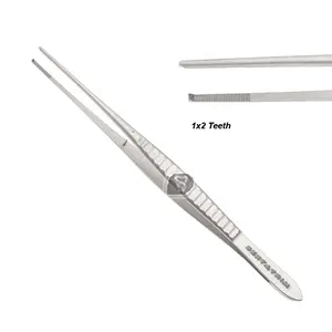 Phẫu thuật mô kẹp biểu tượng tùy chỉnh mô kẹp với răng 1x2 răng mô nhíp <span class=keywords><strong>CE</strong></span> PK 5 năm dụng cụ phẫu thuật - Product Image 1