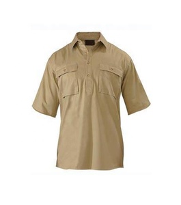 Chemise de travail à manches courtes pour le personnel, Design personnalisé, en coton, vêtements de travail - Product Image 5
