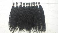 Rambut Virgin Remy India Mentah 100% Rambut Asli Manusia Single Donor Double Weft Tanpa Proses Kutikula Tersusun Rapi I-Tip Temple Hair Bebas Kusut
