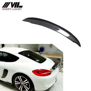 포르쉐 카이맨 박스터 981 GT4 블랙용 카본 파이버 자동차 레이싱 리어 스포일러 윙 립 - Product Image 1