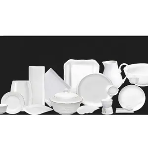 Luxury Porcelain Plate Dinner Plate Set Ceramic Porcelain Plate Set Round Ceramic