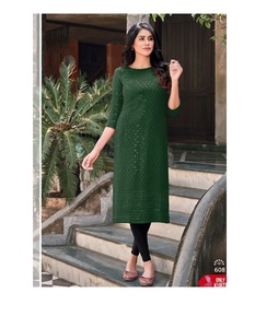 Wholesale Kurtis Ladies Cotton Rayon Women Fashion Ready Wear Low Price With Dupatta Festival Kurti - Product Image 1