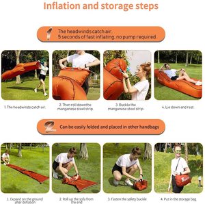Chaise longue gonflable, lit de plage, chaise de camping, canapé gonflable, <span class=keywords><strong>hamac</strong></span> avec oreiller - Product Image 4