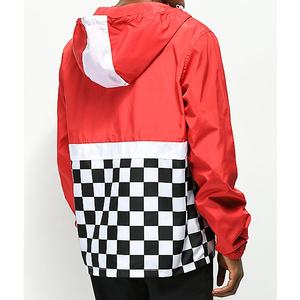 black checkered windbreaker