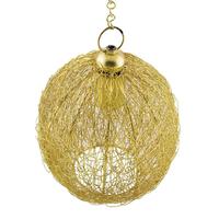 Nouveau Design de lampe suspendue en fil de maille cuivre/noir/or/argent.