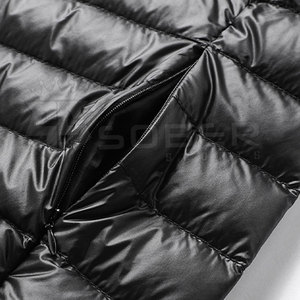 Veste matelassée coupe ajustée à col montant pour hommes, vêtements d'hiver décontractés, vêtements d'extérieur pour la saison froide - Product Image 4