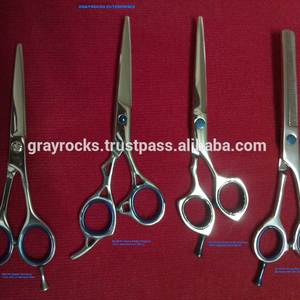 Ciseaux de coiffure en acier inoxydable, assortiment de ciseaux à effiler à pointe arrondie pour droitiers, qualité supérieure, norme européenne - Product Image 2