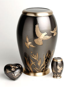 Urn métallique Antique, gravée or et gris d'aigle, vente en gros, crension pour adultes, Style américain/européen - Product Image 2