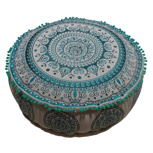 Tendance indien repose-pieds pouf pouf brodé pouf indien Style bohème poufs décoratif coton circulaire pouf pouf - Product Image 1