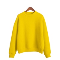 Sweat-shirt décontracté basique coupe classique épaules tombantes col rond unisexe 100% coton molletonné écologique hiver pour homme