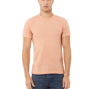 BELLA + CANVAS - Tri-blend Tee - 3413 - Brick Tri-blend T Shirts Hombres Naranja Sólido Algodón puro Cuello redondo Camiseta - Product Image 4