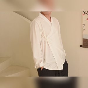 เสื้อใส่สบาย/วัสดุเย็นและนุ่ม/เสื้อฮันบกผู้ชาย/แฟชั่นเกาหลี/สไตล์ฟิวชั่น - Product Image 5