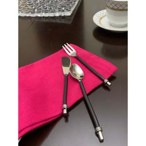 Ensemble de cuillères à couverts en acier inoxydable avec un design de feuille élégant couverts classiques argenterie parfaite pour la cuisine ou le mariage - Product Image 3