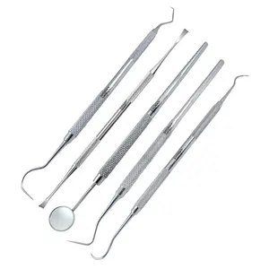 Dental Tools Untersuchung sset 3 Pec mit Gold hochwertige tägliche Basis Sonde Munds piegel Pinzette