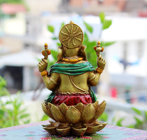 NIRMALA HANDICRAFTS - Estatua de Ganesha Hecha a Mano Estilo Art Deco, Poliresina, Dios Hindú Ganesha Ganpati, Decoración para el Hogar, Pieza Decorativa - Product Image 3