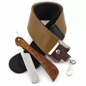 Cuir et toile en bois Strop pour rasoir droit pour l'affûtage de salon de coiffure - Product Image 2