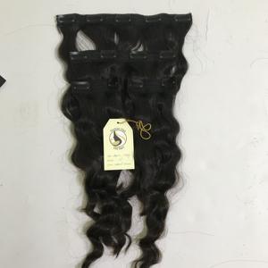 Venta al por mayor, cabello Virgen sin procesar, 100g, 20 pulgadas, clip doble dibujado, espesor del cabello, Extensiones de Cabello 100% humano - Product Image 1