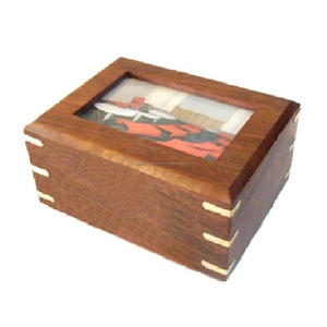 โกศไม้สำหรับสัตว์เลี้ยงทำจากไม้รูปอุ้งเท้าขายดีขายดี | โกศใส่ศพไม้ | ตกแต่ง | - Product Image 1