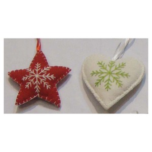 Christmas tree <b>Hanging</b> <b>Star</b> & heart Shape Ornament - Product Image 1
