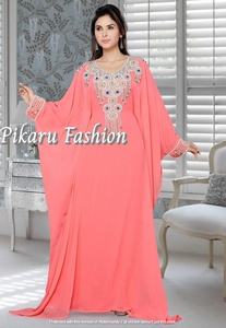 ชุดเพื่อนเจ้าสาวอิสลาม Abaya Dubai,ชุดผู้หญิงอาหรับแบบปักสไตล์ลำลองมุสลิมใหม่ปี2022 - Product Image 2