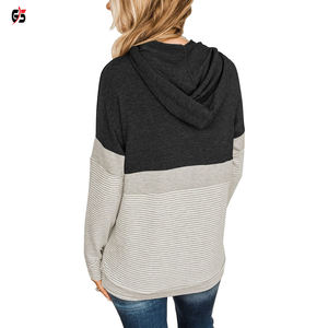 เสื้อมีฮู้ดแบบสวมหัวสำหรับผู้หญิงผ้าฟลีซผ้าฝ้ายพิมพ์โลโก้ได้ตามต้องการเสื้อผ้าแฟชั่นกลางแจ้งลำลองแขนยาว - Product Image 3