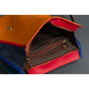 LW Recycled Leather <b>Medium</b> <b>Backpack</b> Handmade Hair On Shoulder Bag Colorful Leather Travel Drawstring Women's <b>Backpack</b> - Product Image 6