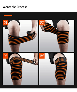 Genouillère en nylon personnalisée pour hommes enveloppes douces d'entraînement de protection d'haltérophilie avec logo personnalisé - Product Image 6