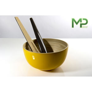 Highly Durable Eco-Friendly <b>Bamboo</b> Salad <b>Bowl</b> Vintage Style Customized Color & Logo Carton Packed for Export in Bulk - Product Image 1