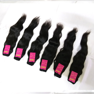 Cabello virgen indio con cutícula, cabello humano ondulado, venta al por mayor, paquetes de pelo brasileño virgen de visón - Product Image 1