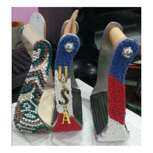 Estribos de Acero Inoxidable para Caballo con Cuentas de Cristal de Diseño, Artículos Ecuestres de Primera Calidad Hechos de Aleación Metálica Resistente - Product Image 1