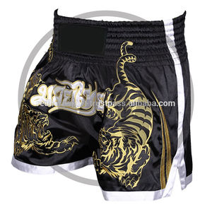 Pantalones cortos de boxeo personalizados Muay Thai entrenamiento 2026/25 nuevo diseño actualizado satén 100% poliéster Unisex - Product Image 1
