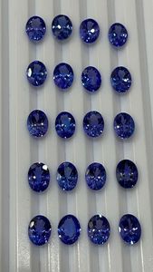 หินธรรมชาติรูปวงรีหลวมอัญมณีสีฟ้า Tanzanite - Product Image 4